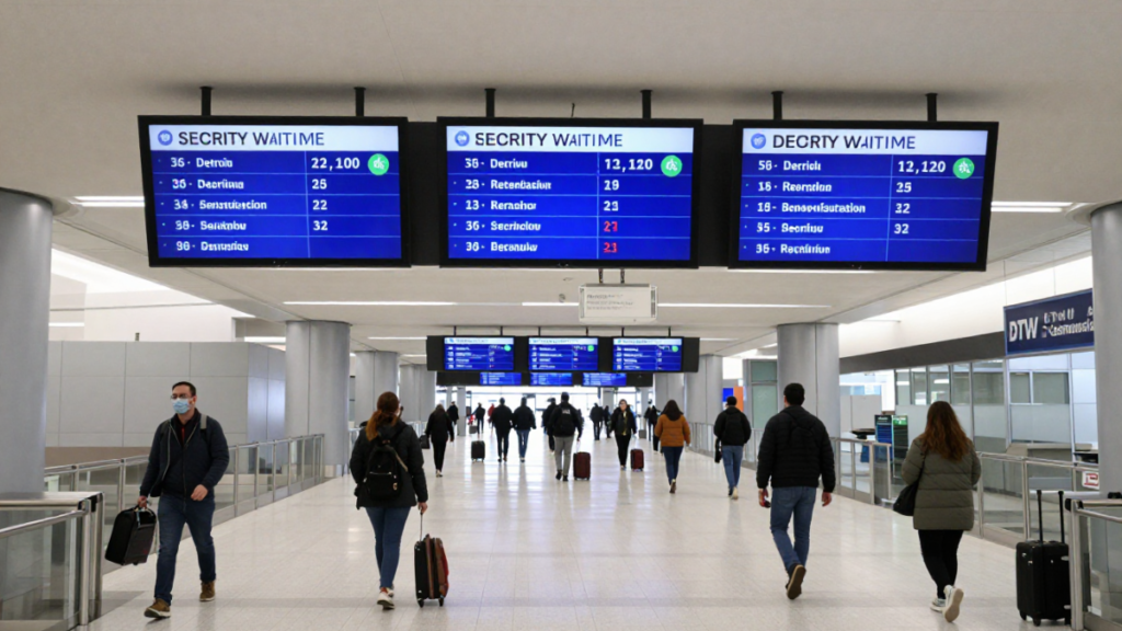 Detroit Metropolitan Airport (DTW) Security Wait Times