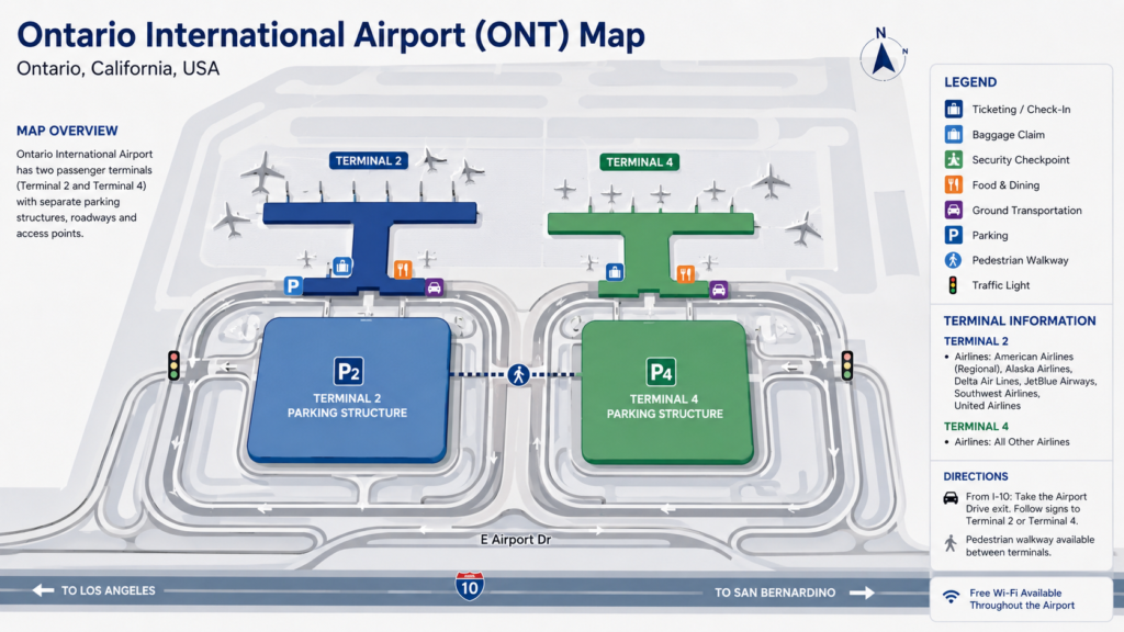 Ontario International Airport (ONT) Map