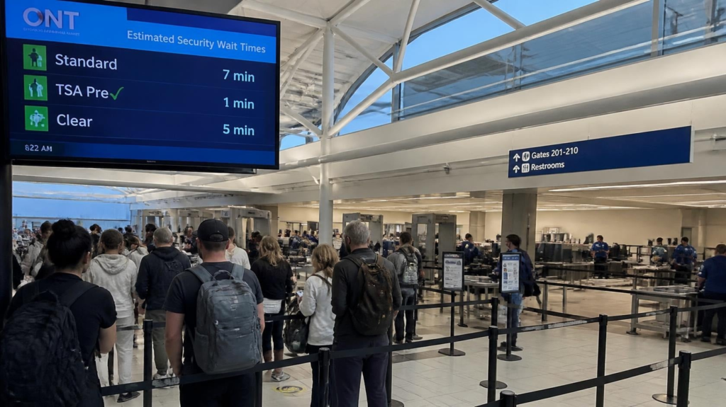 Ontario International Airport (ONT) Security Wait Times